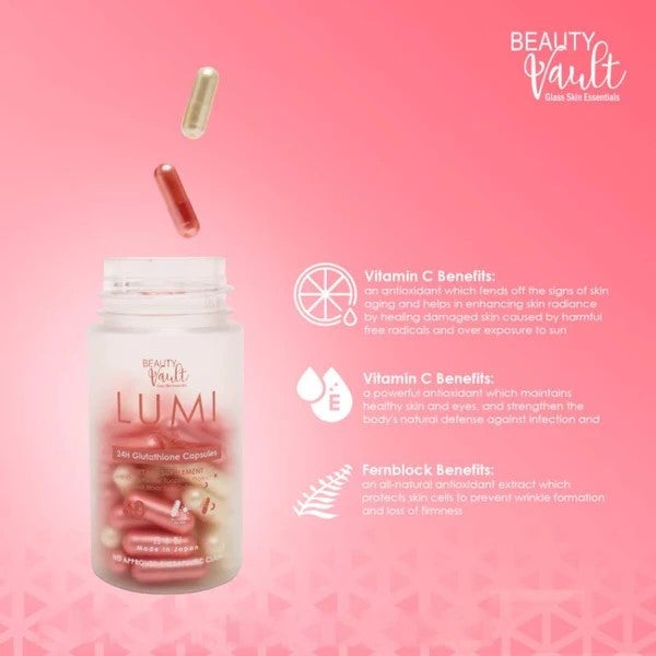 beauty vault lumi 24h glutathione capsules Capsule  My Care Kits Beauty Vault LUMI 24H Glutathione